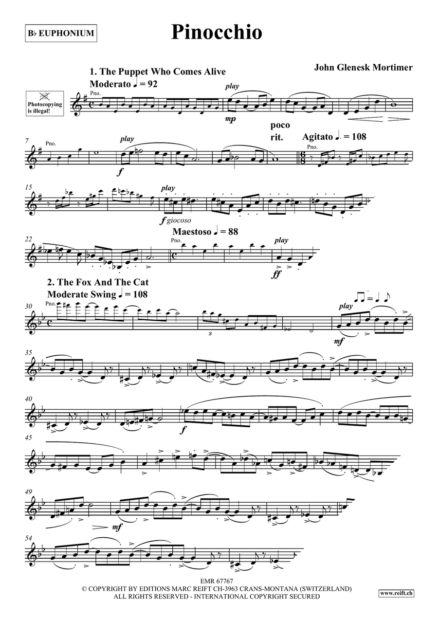 Pinocchio Euphonium scores gallery preview page 4