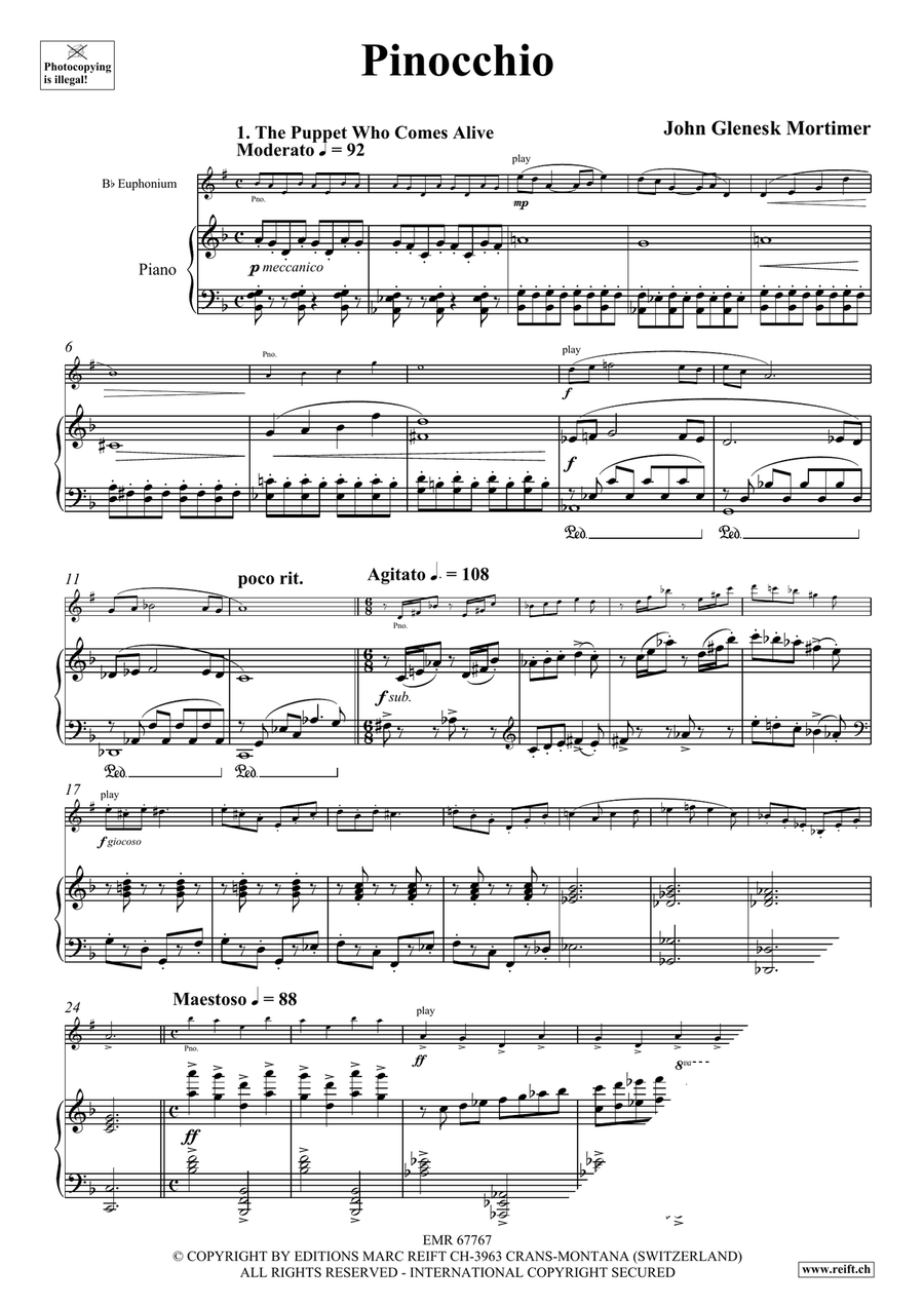 Pinocchio Euphonium scores gallery preview page 5