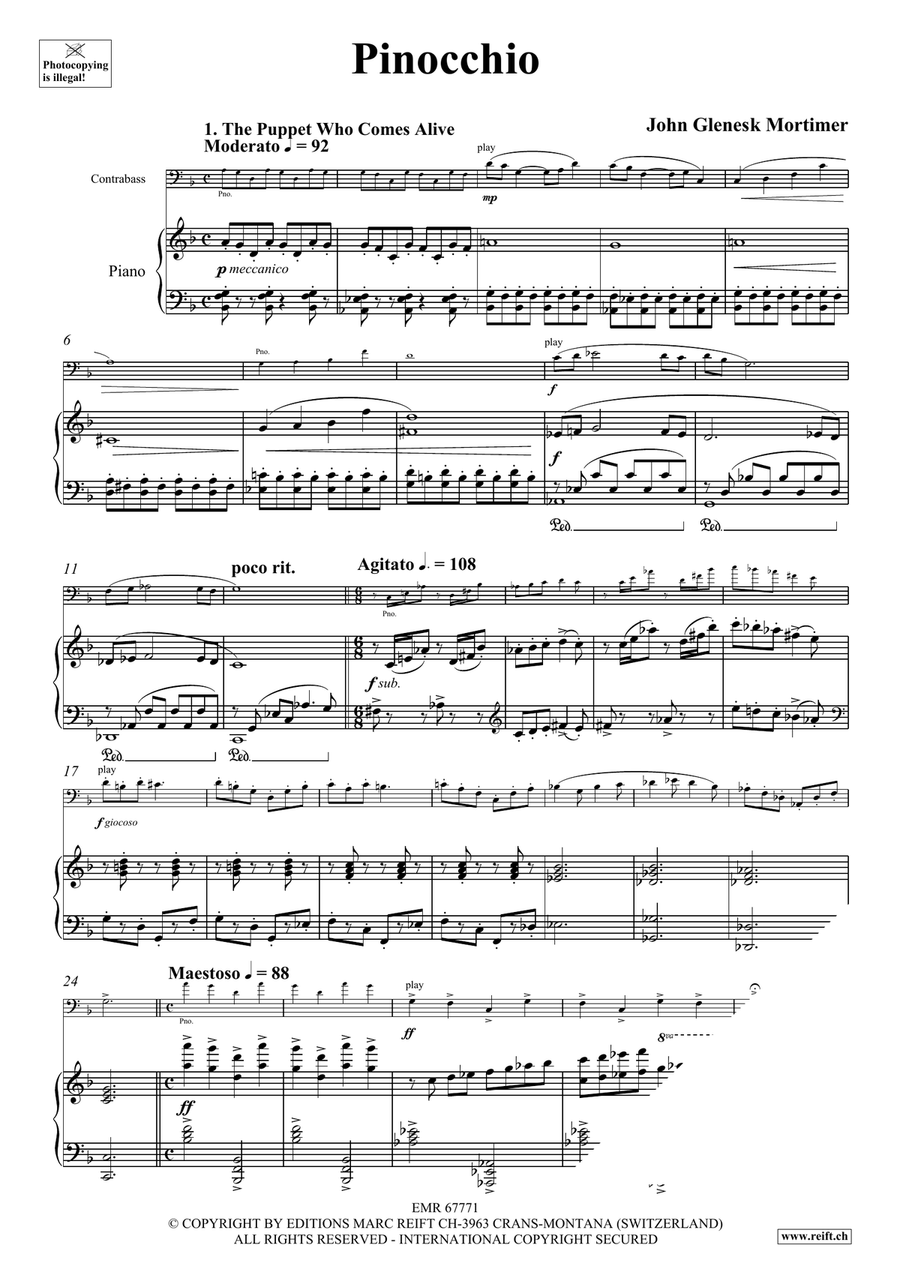 Pinocchio Pinocchio Double Bass scores gallery preview page 5