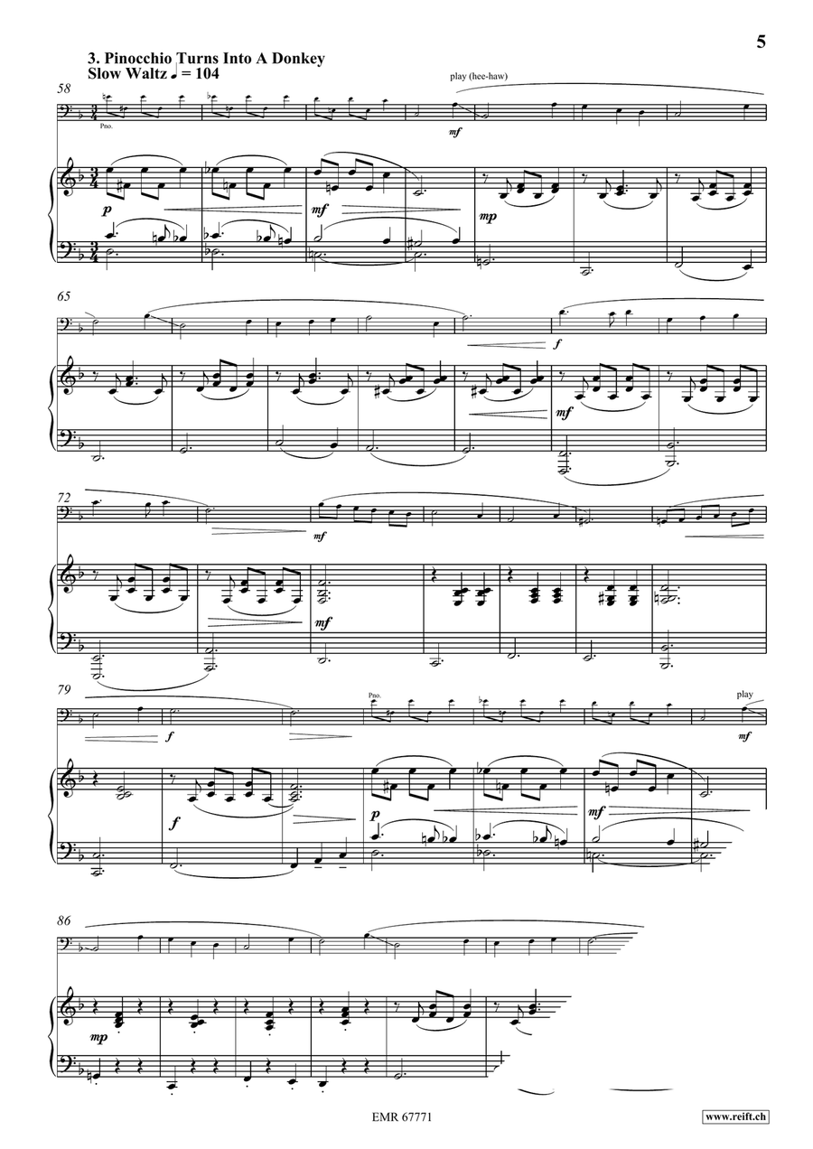 Pinocchio Pinocchio Double Bass scores gallery preview page 7