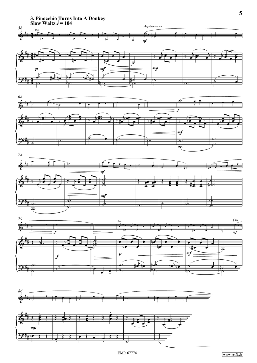 Pinocchio Pinocchio Piano Accompaniment scores gallery preview page 7