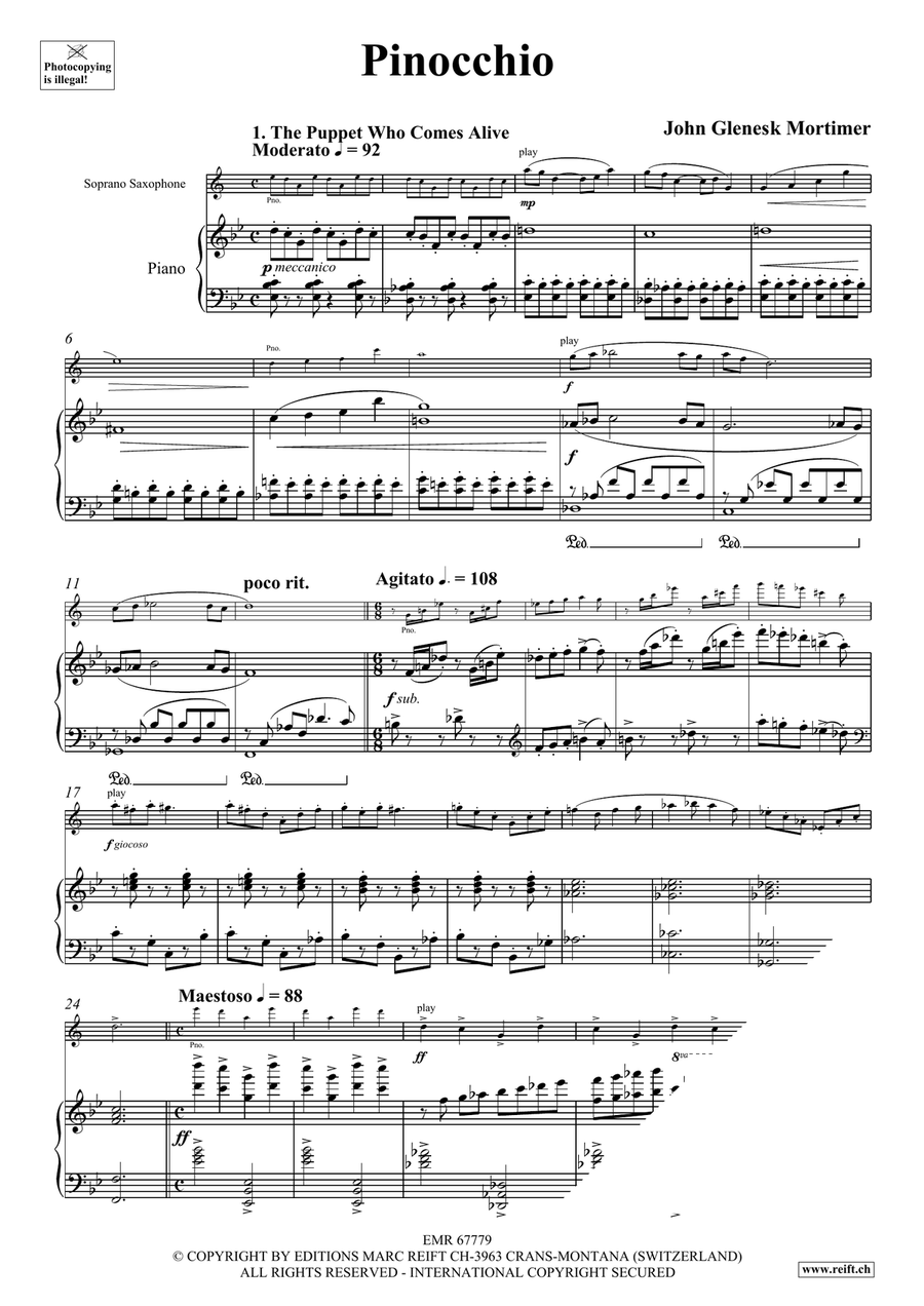 Pinocchio Pinocchio Soprano Saxophone scores gallery preview page 5