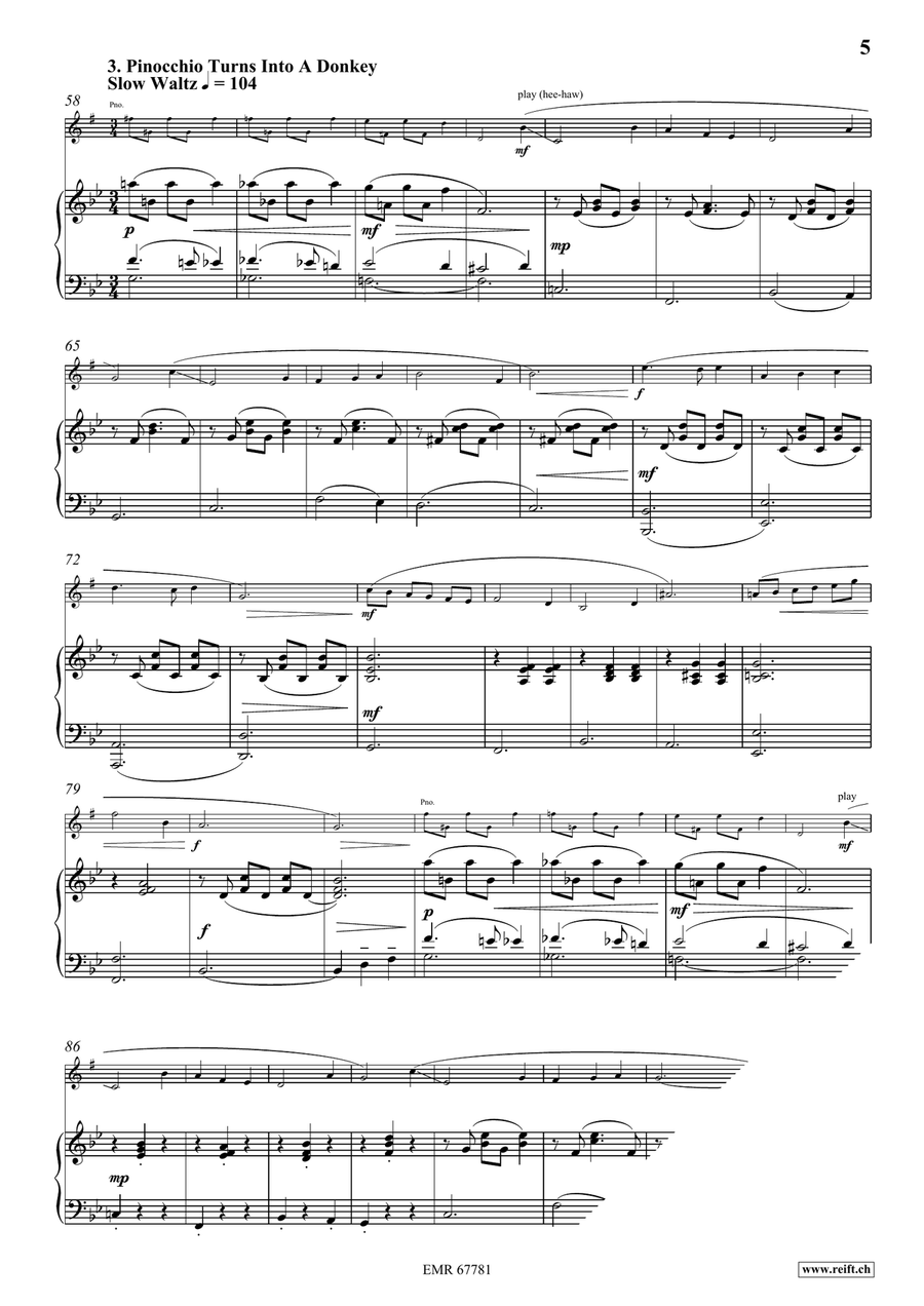 Pinocchio Pinocchio Baritone Saxophone scores gallery preview page 7