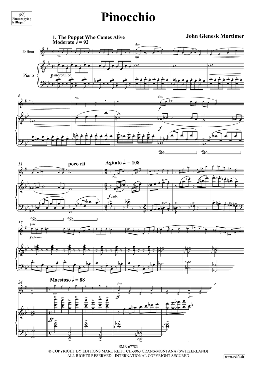 Pinocchio Horn scores gallery preview page 5