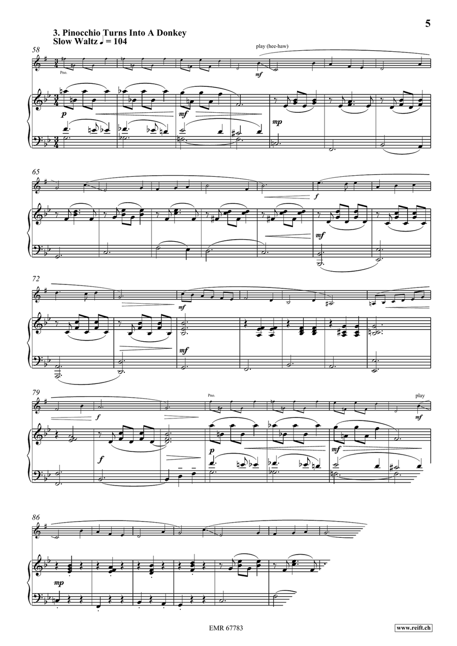Pinocchio Horn scores gallery preview page 7