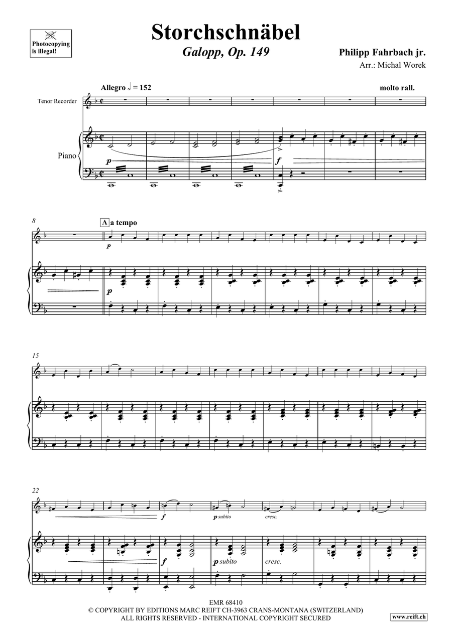 Storchschnäbel Storchschnäbel Tenor Recorder scores gallery preview page 4