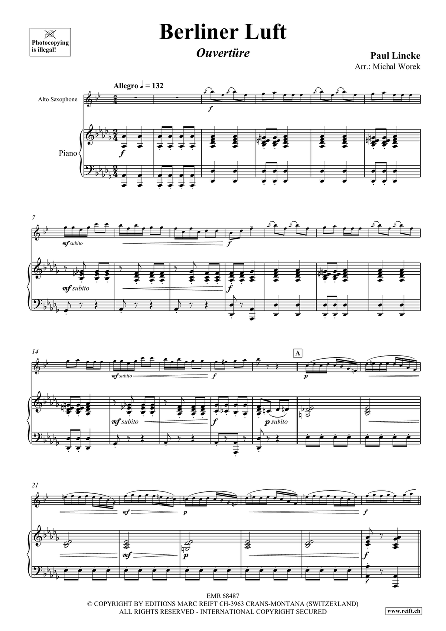 Berliner Luft by Paul Lincke Alto Saxophone - Sheet Music page 4