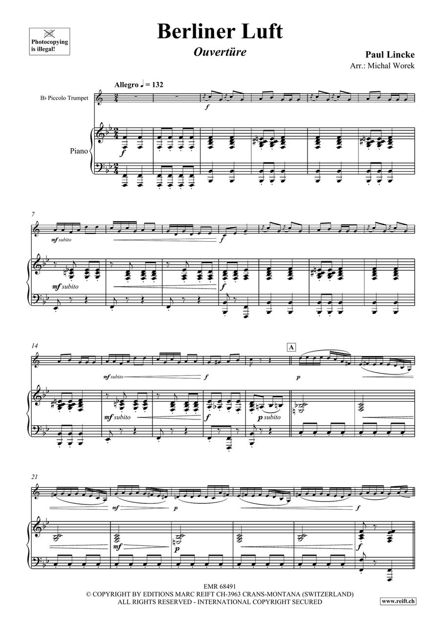 Berliner Luft by Paul Lincke Piccolo Trumpet - Sheet Music page 4