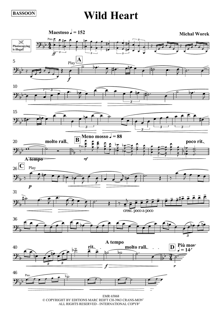 Wild Heart Wild Heart Bassoon Solo scores gallery preview page 3