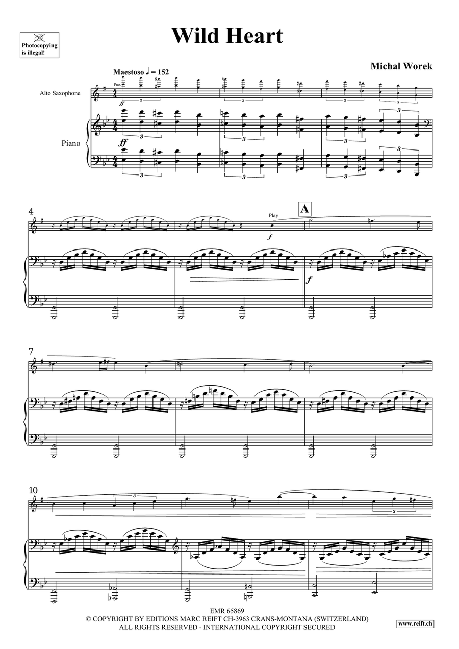Wild Heart Wild Heart Alto Saxophone scores gallery preview page 4