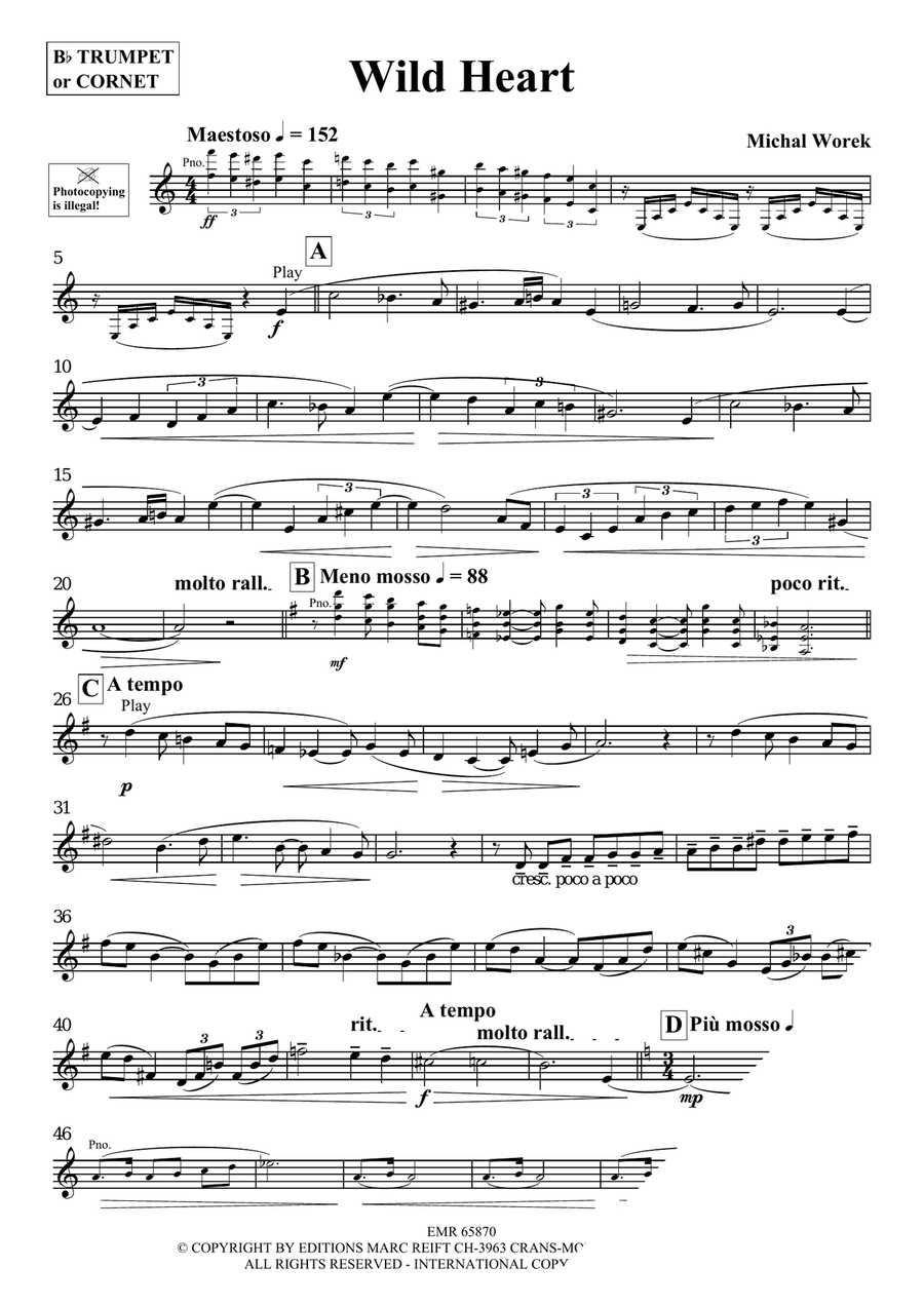 Wild Heart Wild Heart Cornet scores gallery preview page 3