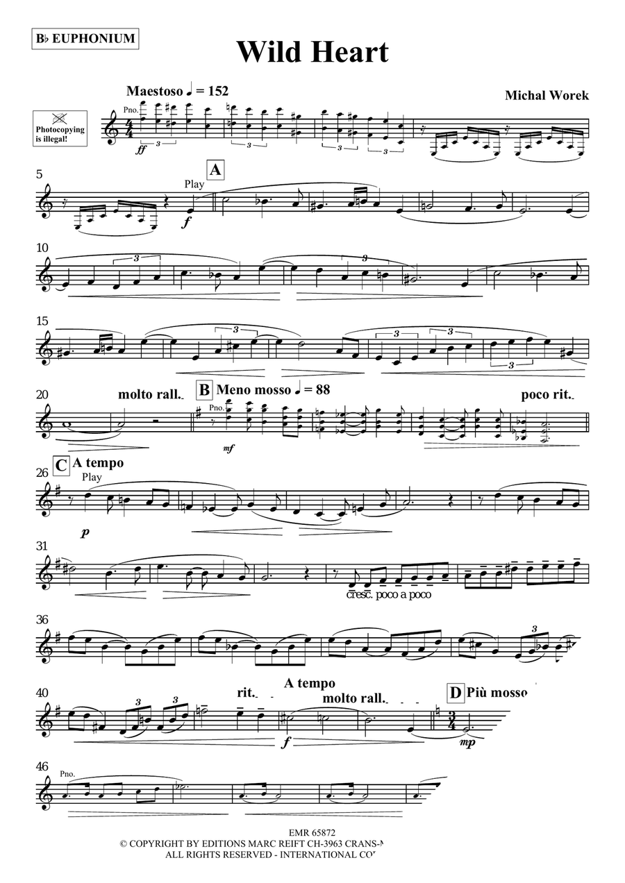 Wild Heart Wild Heart Euphonium scores gallery preview page 3