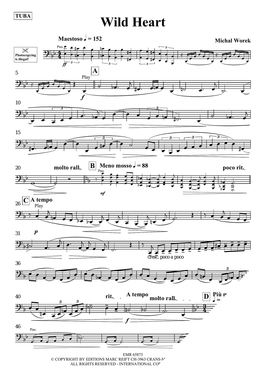 Wild Heart Wild Heart Tuba scores gallery preview page 3