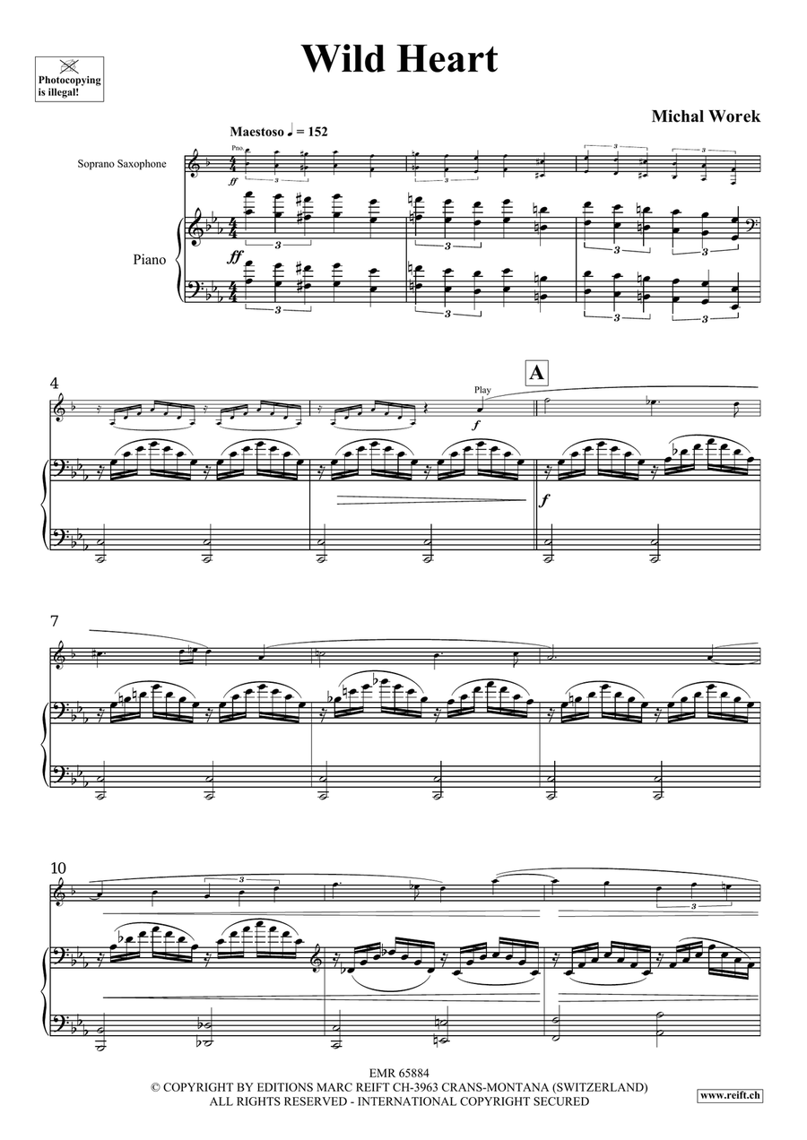 Wild Heart Wild Heart Soprano Saxophone scores gallery preview page 4