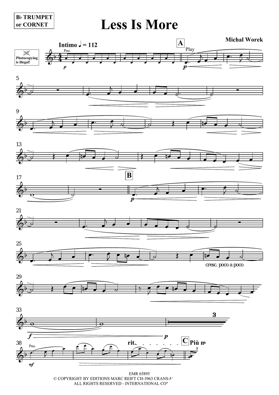 Less Is More Less Is More Cornet scores gallery preview page 3