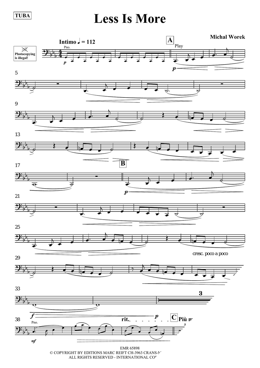 Less Is More Less Is More Tuba scores gallery preview page 3
