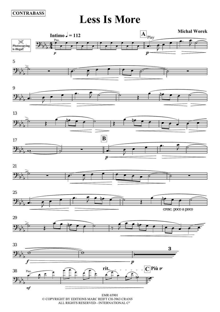 Less Is More Less Is More Double Bass scores gallery preview page 3
