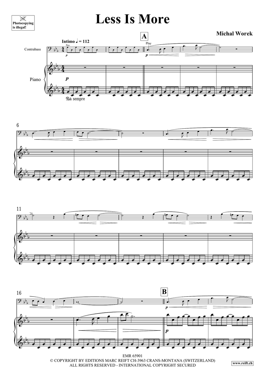 Less Is More Less Is More Double Bass scores gallery preview page 4