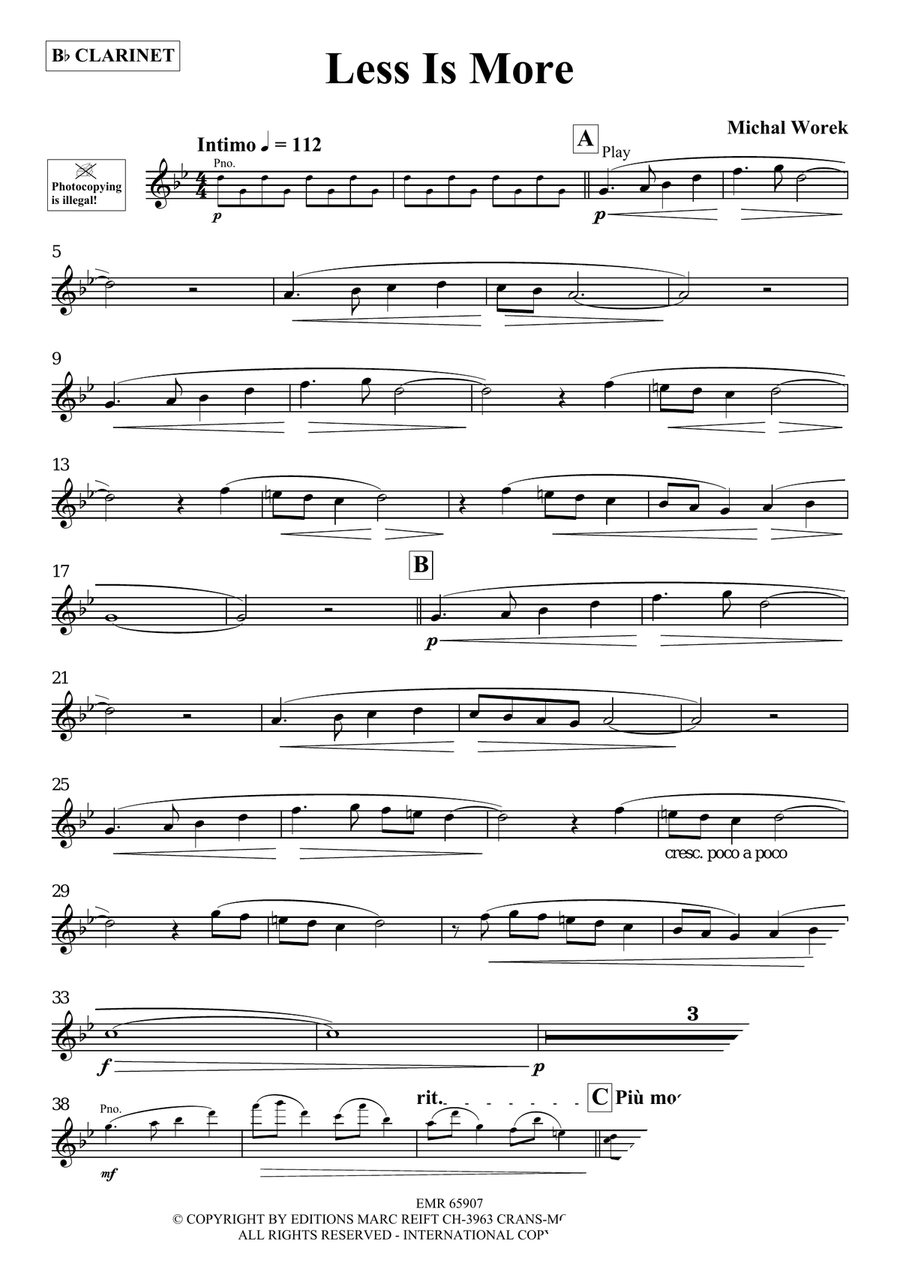 Less Is More Less Is More Clarinet Solo scores gallery preview page 3
