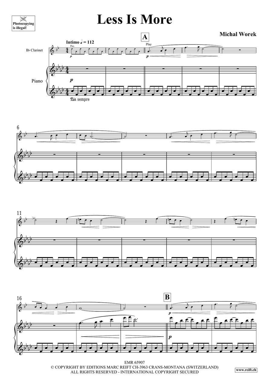 Less Is More Less Is More Clarinet Solo scores gallery preview page 4