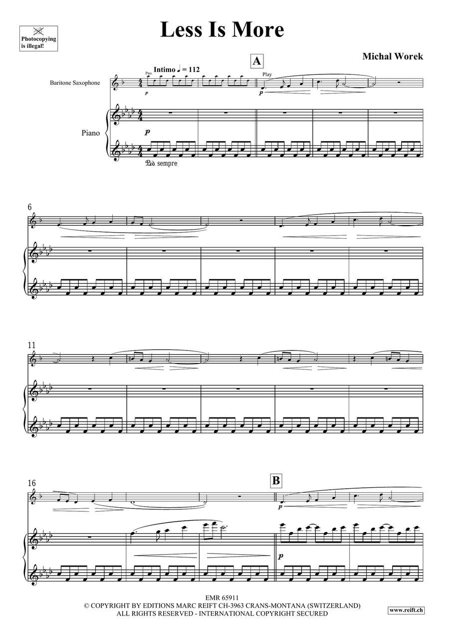 Less Is More Less Is More Baritone Saxophone scores gallery preview page 4