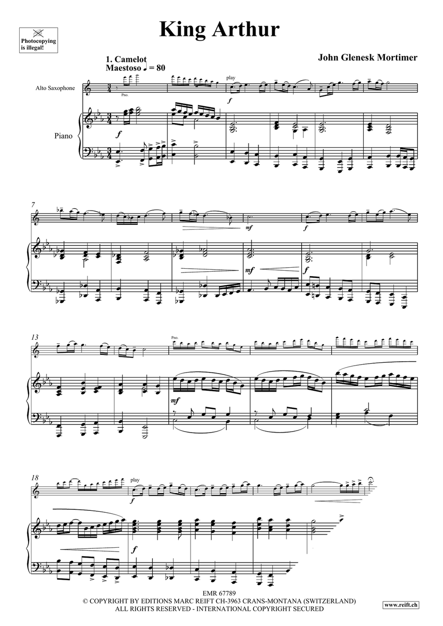 King Arthur King Arthur Alto Saxophone scores gallery preview page 5