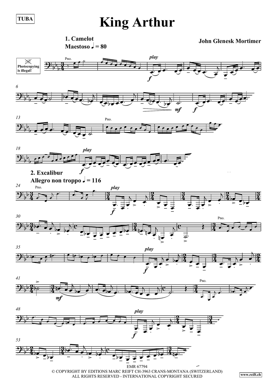 King Arthur King Arthur Tuba scores gallery preview page 4