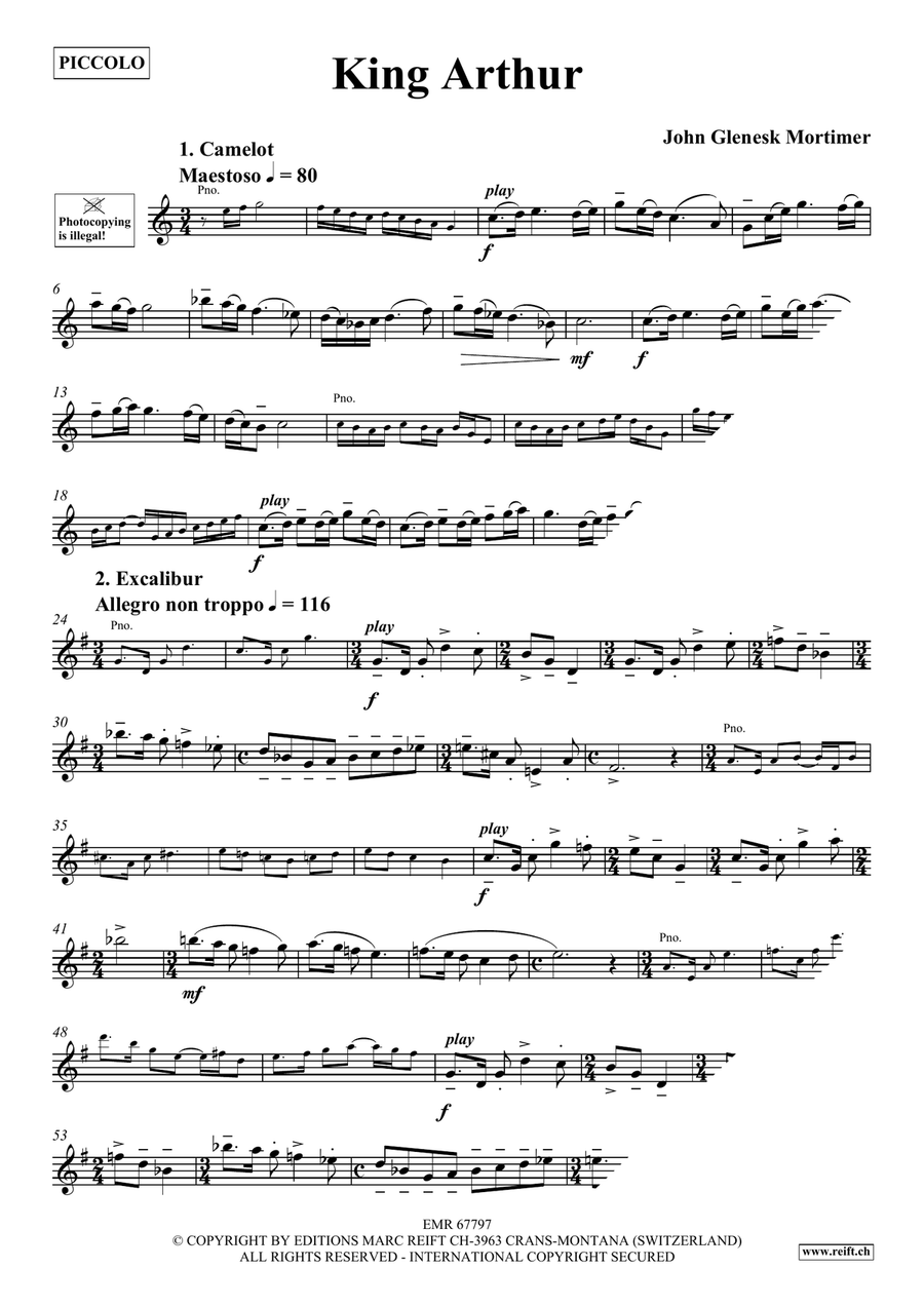King Arthur King Arthur Piccolo scores gallery preview page 4