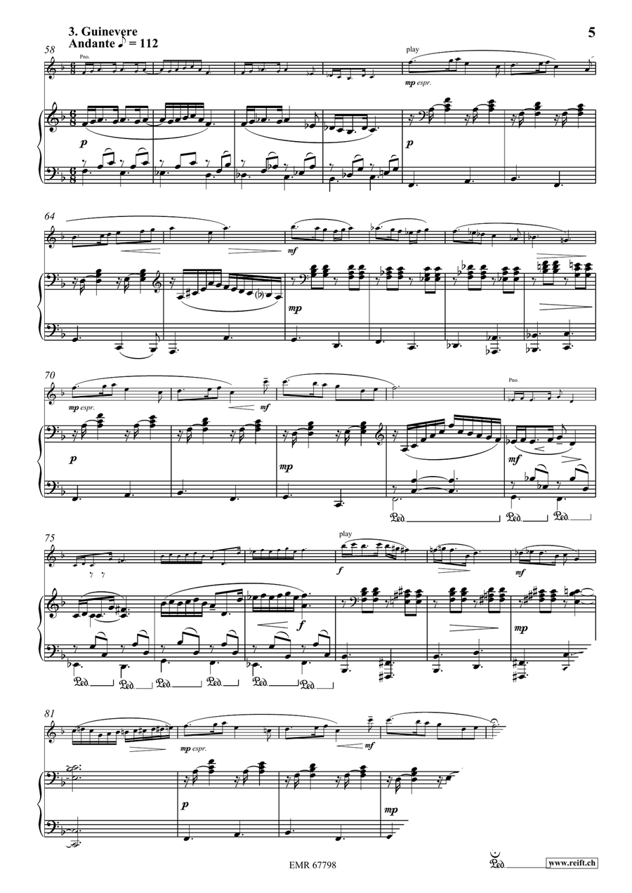 King Arthur by John G. Mortimer Flute Solo - Sheet Music page 7