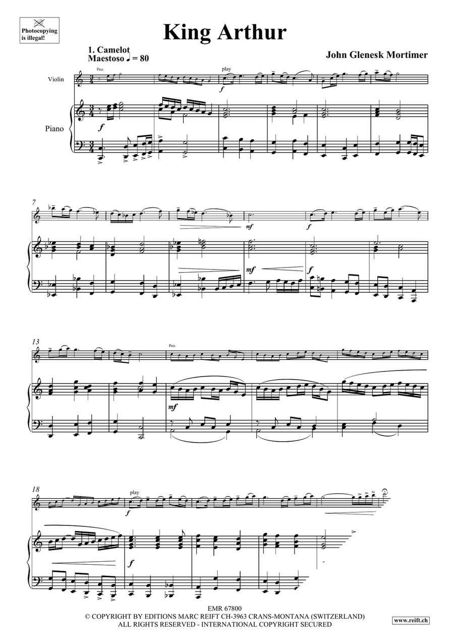 King Arthur King Arthur Violin Solo scores gallery preview page 5