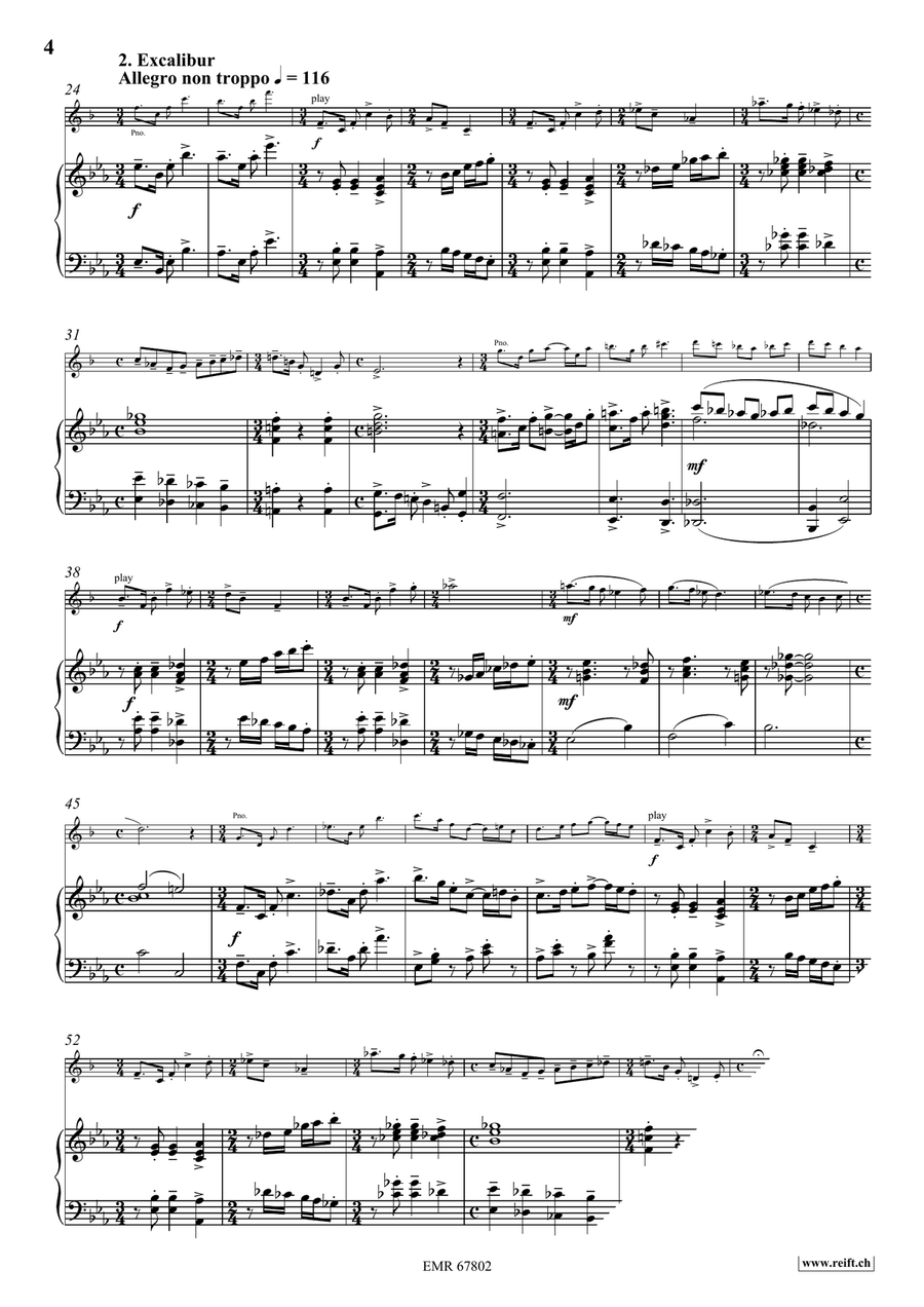 King Arthur King Arthur Clarinet Solo scores gallery preview page 6