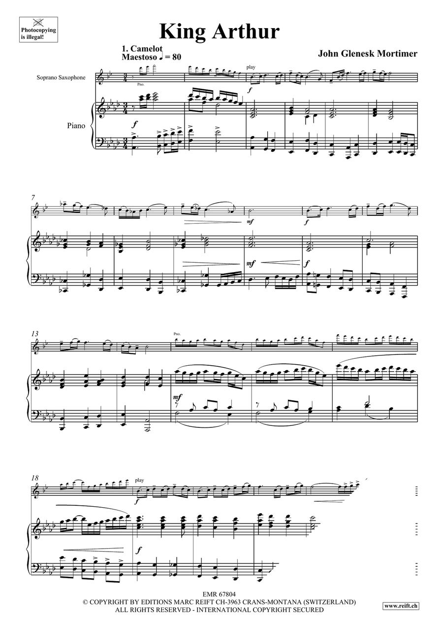 King Arthur King Arthur Soprano Saxophone scores gallery preview page 5