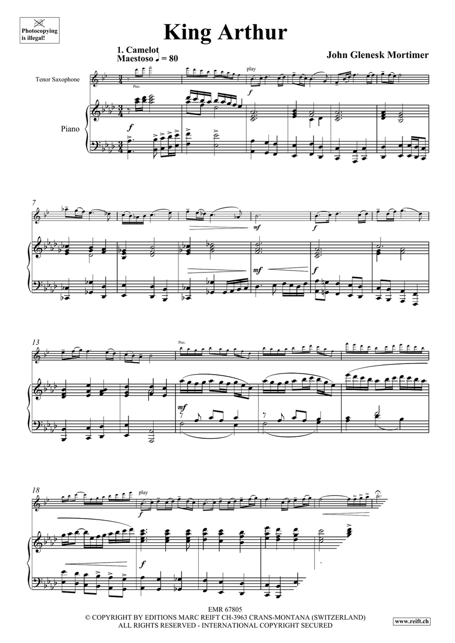 King Arthur King Arthur Tenor Saxophone scores gallery preview page 5