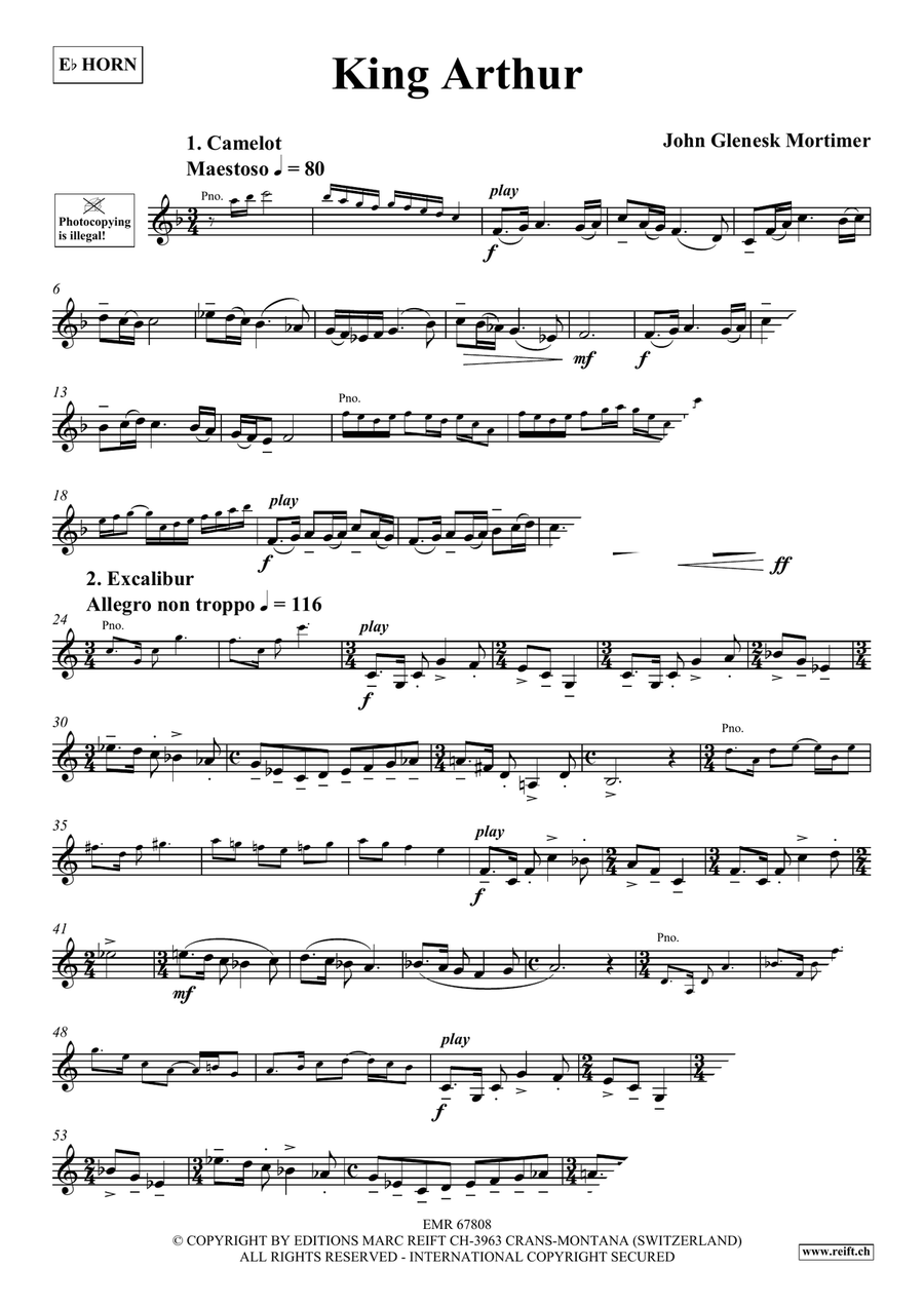 King Arthur King Arthur Horn scores gallery preview page 4