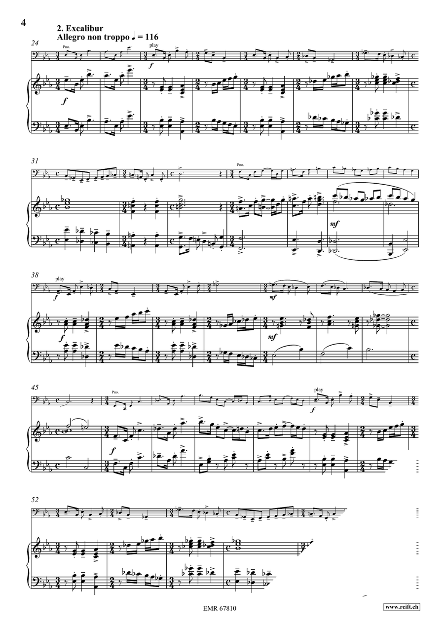 King Arthur by John G. Mortimer Bass Trombone - Sheet Music page 6