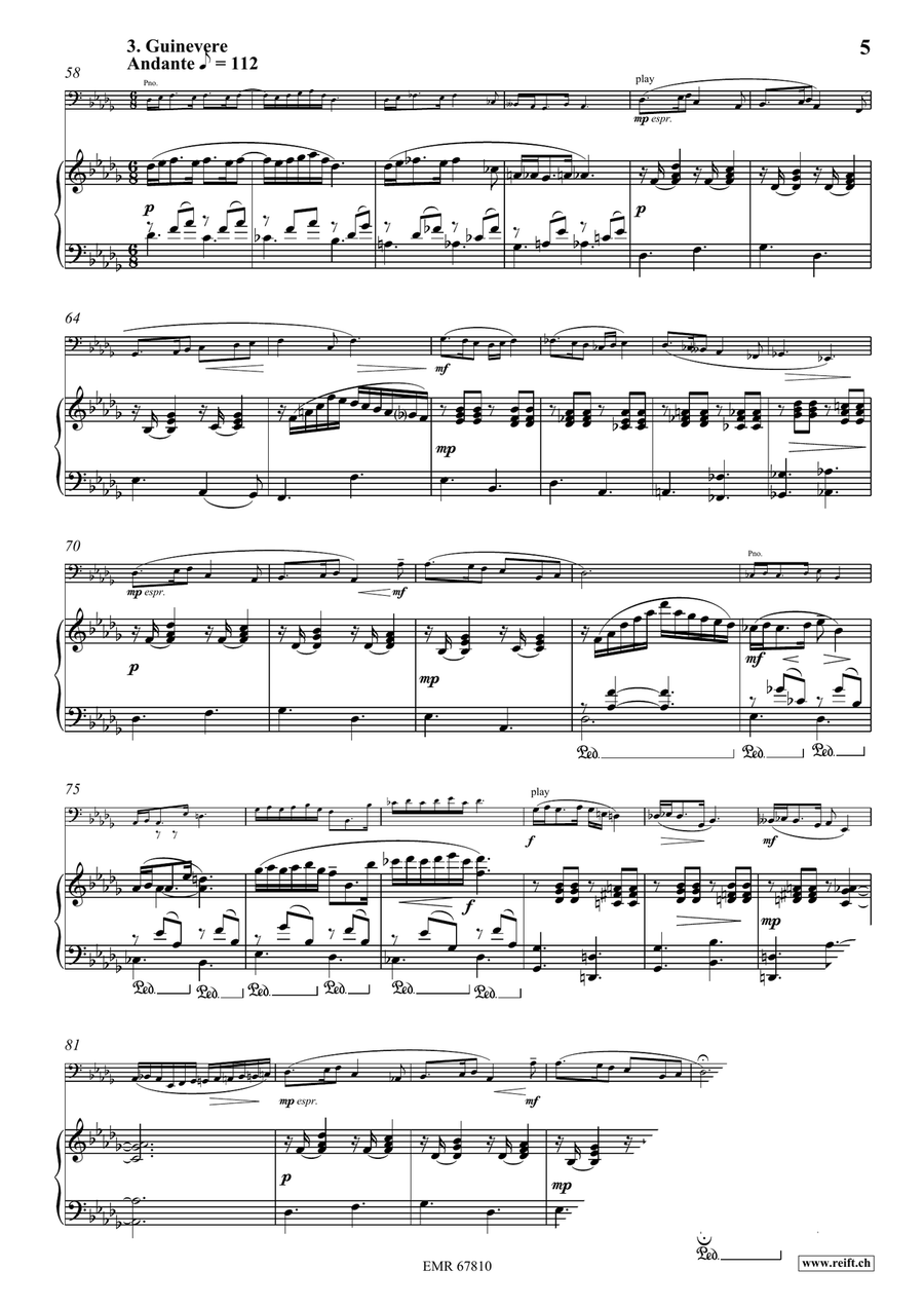 King Arthur by John G. Mortimer Bass Trombone - Sheet Music page 7
