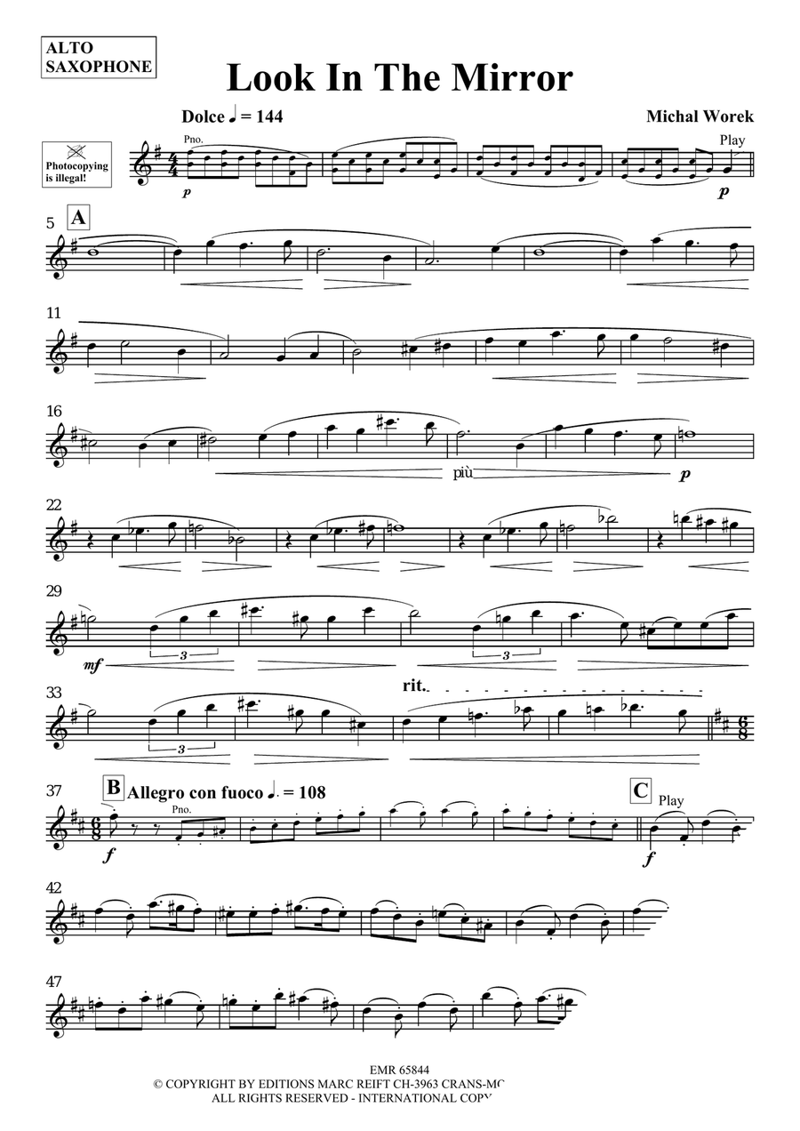 Look In The Mirror Look In The Mirror Alto Saxophone scores gallery preview page 3
