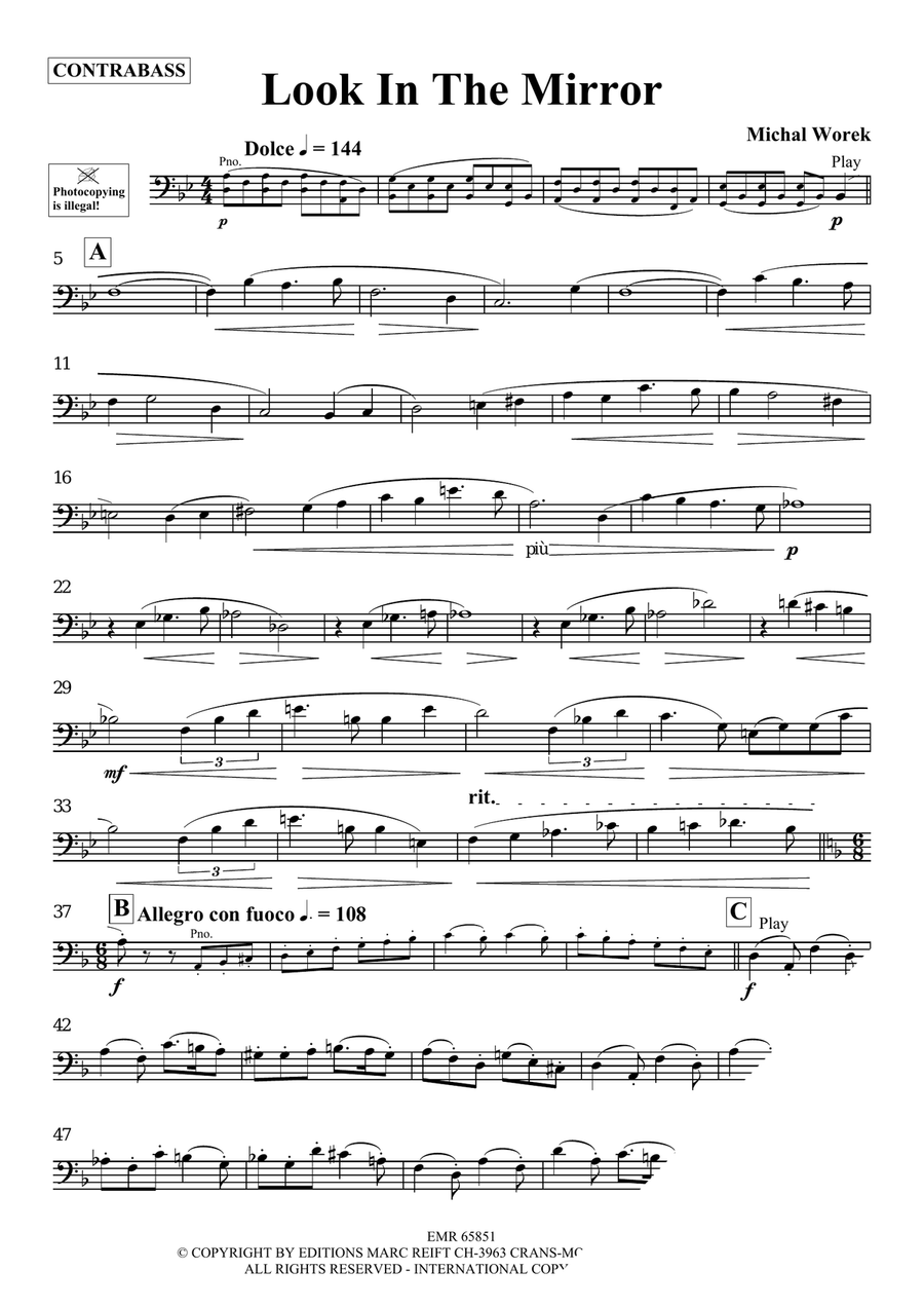 Look In The Mirror Look In The Mirror Double Bass scores gallery preview page 3