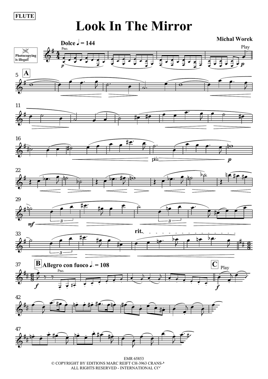 Look In The Mirror Look In The Mirror Flute Solo scores gallery preview page 3