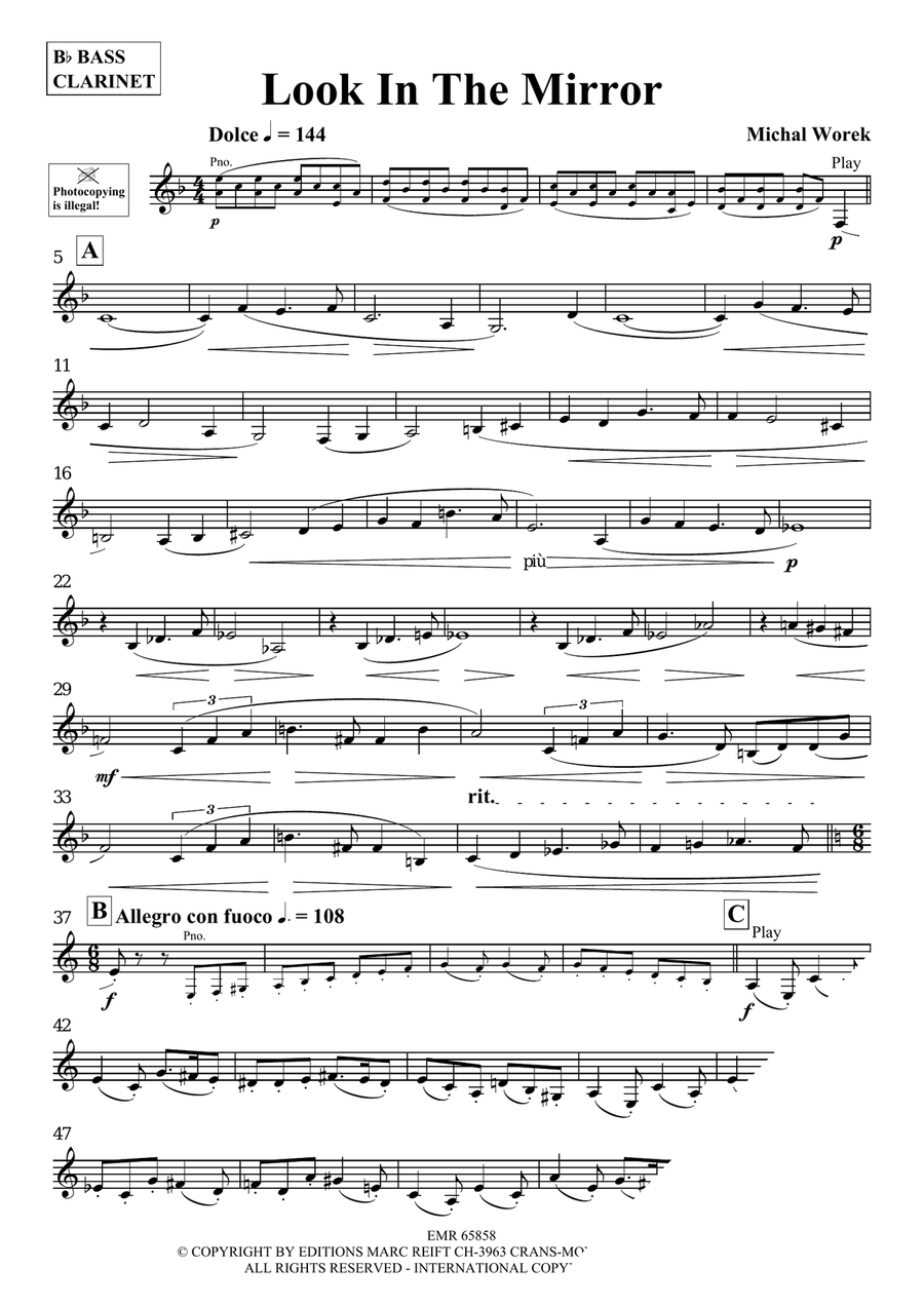 Look In The Mirror Look In The Mirror Bass Clarinet scores gallery preview page 3