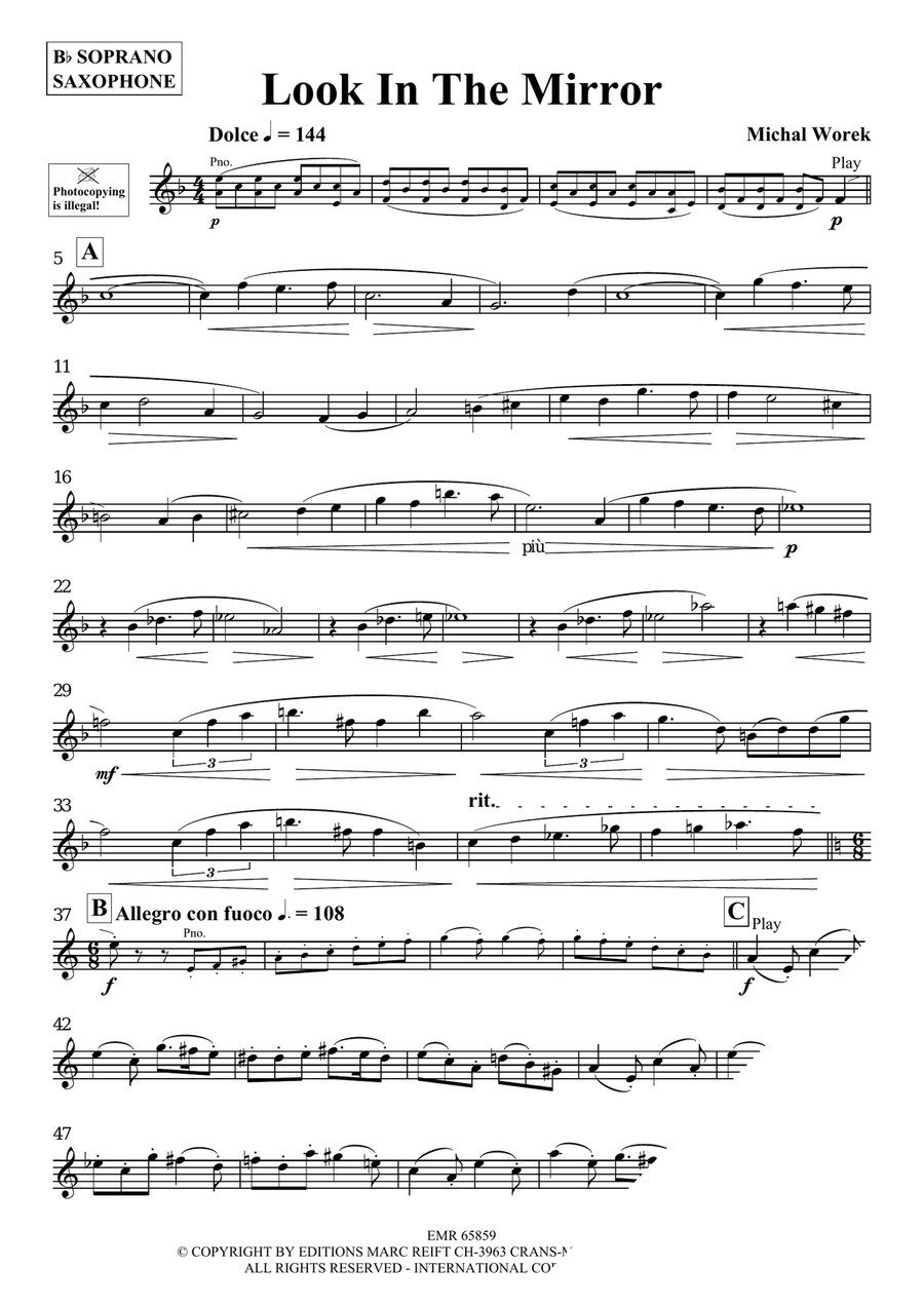 Look In The Mirror Look In The Mirror Soprano Saxophone scores gallery preview page 3