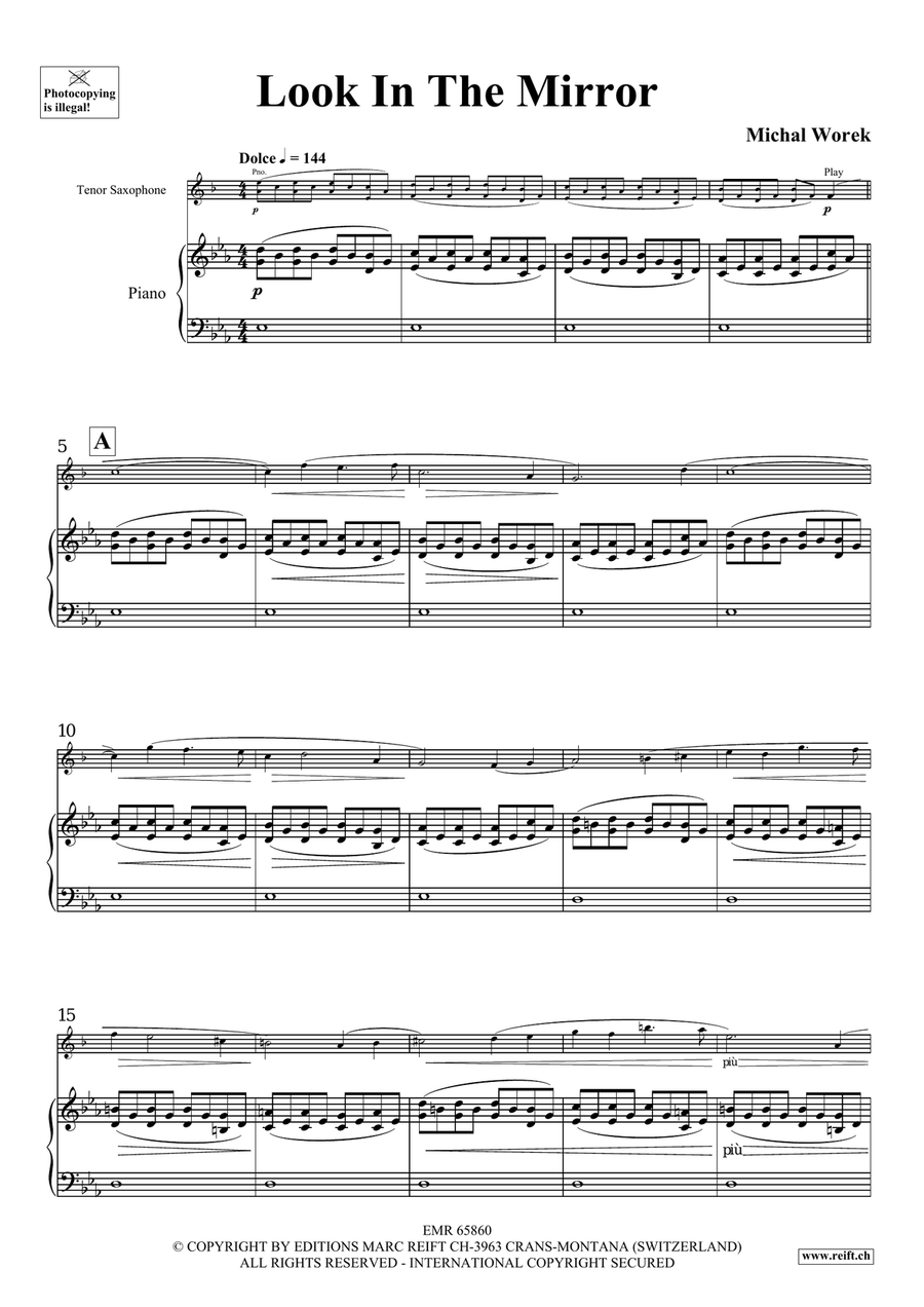 Look In The Mirror Look In The Mirror Tenor Saxophone scores gallery preview page 4