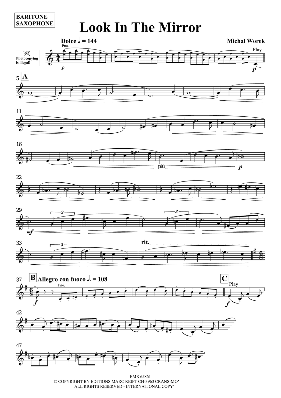 Look In The Mirror Look In The Mirror Baritone Saxophone scores gallery preview page 3