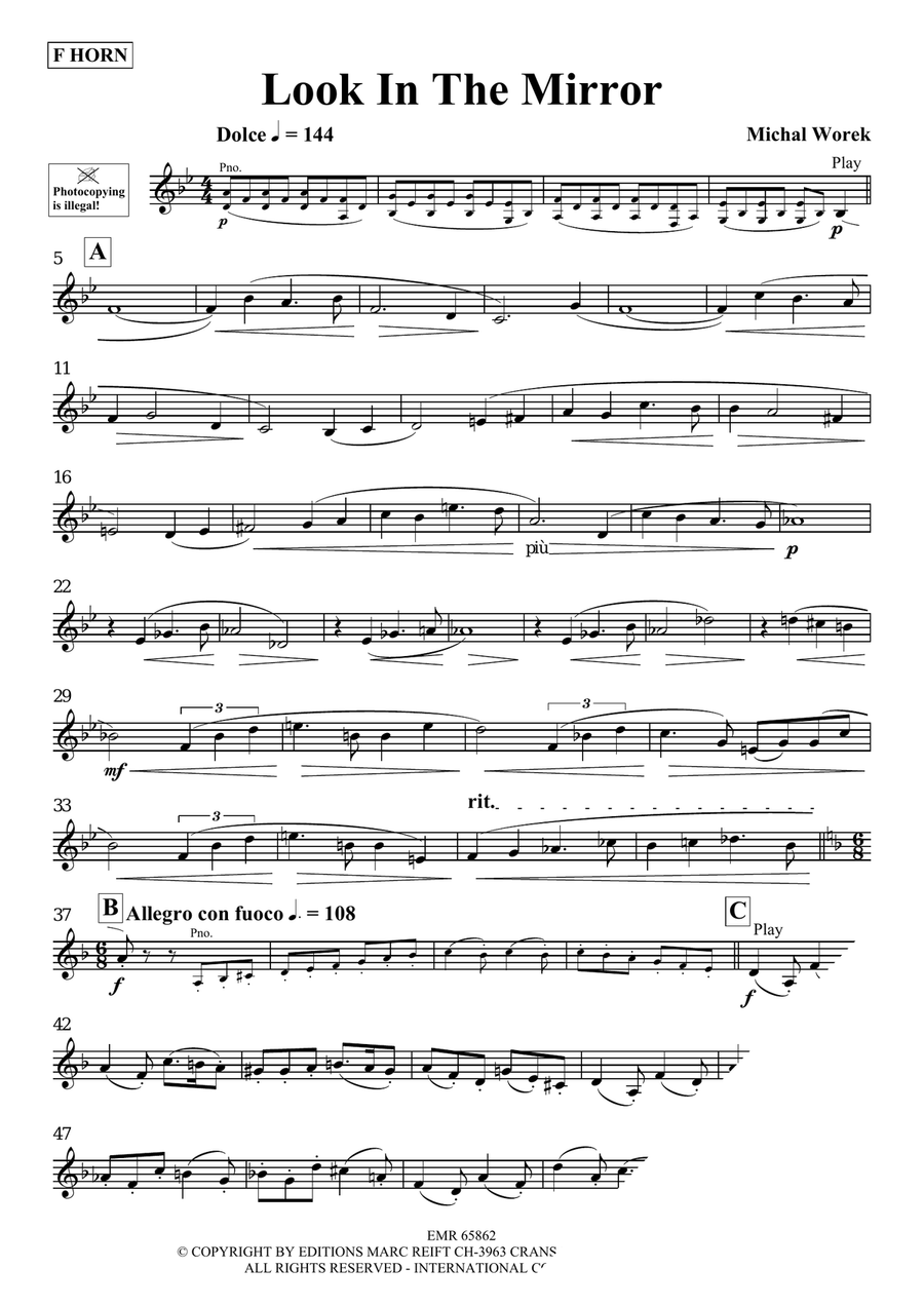 Look In The Mirror Look In The Mirror Horn scores gallery preview page 3