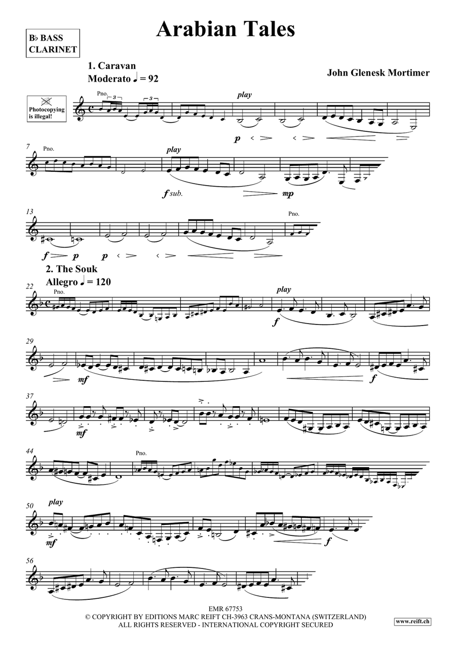 Arabian Tales Arabian Tales Bass Clarinet scores gallery preview page 4