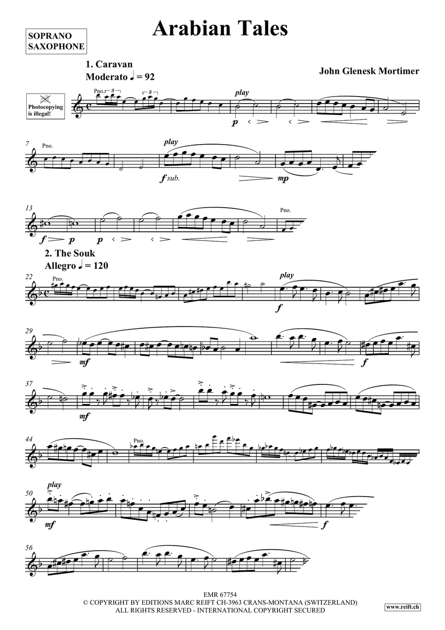 Arabian Tales Arabian Tales Soprano Saxophone scores gallery preview page 4