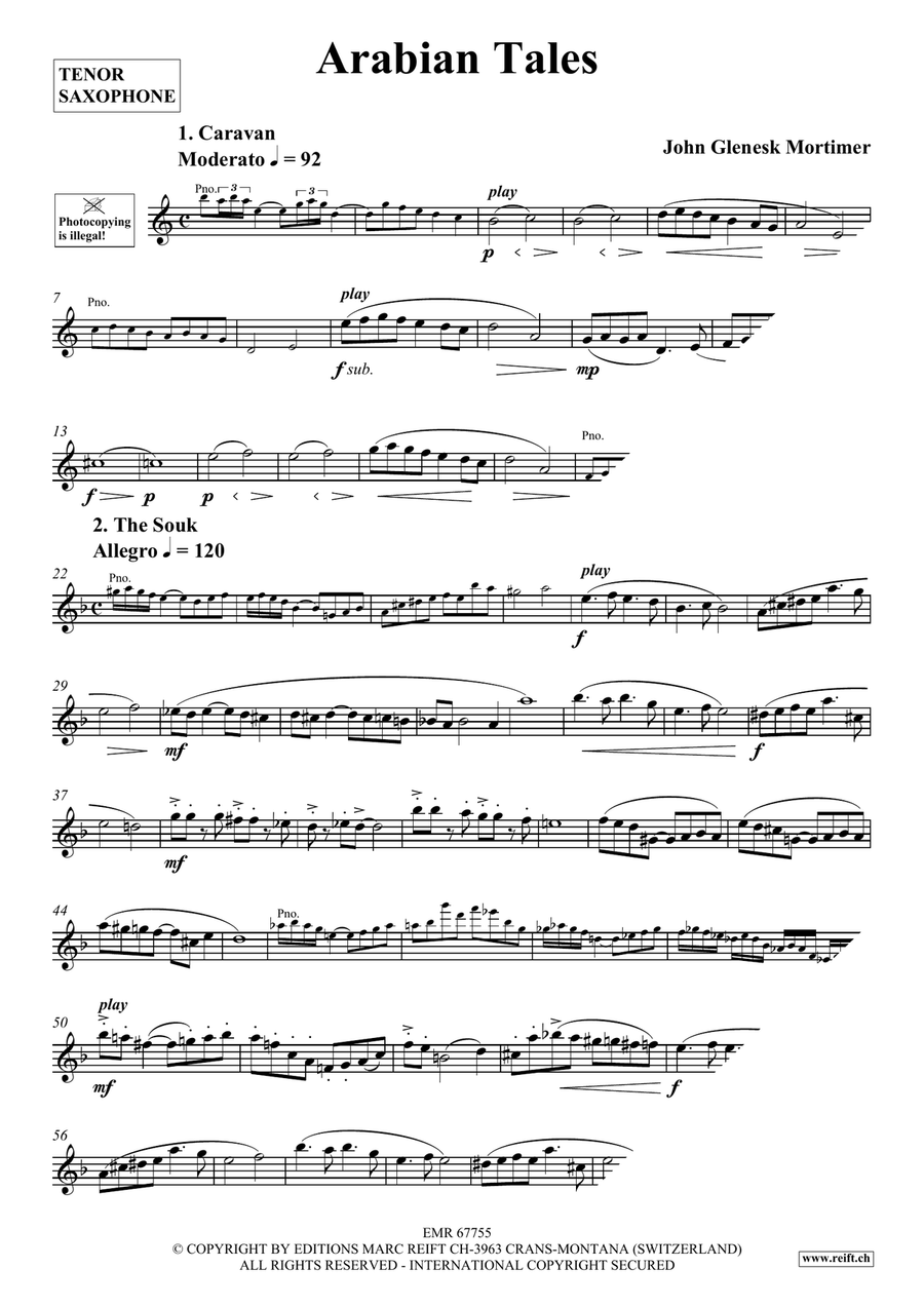 Arabian Tales Arabian Tales Tenor Saxophone scores gallery preview page 4