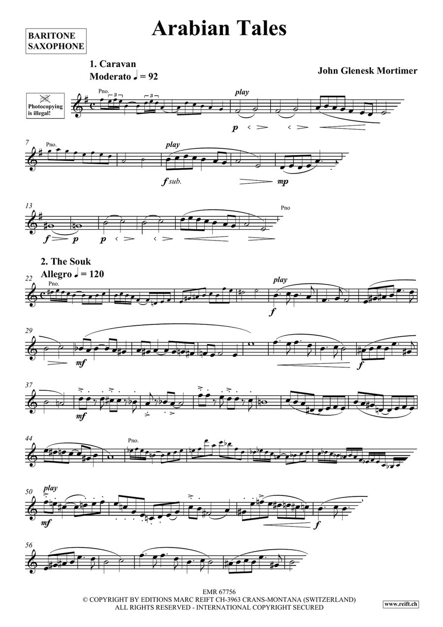 Arabian Tales Arabian Tales Baritone Saxophone scores gallery preview page 4