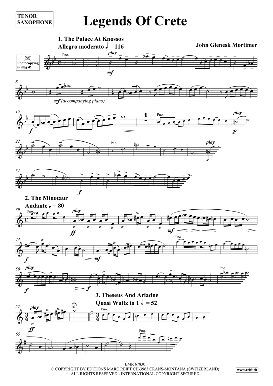 Legends Of Crete Legends Of Crete Tenor Saxophone scores gallery preview page 4