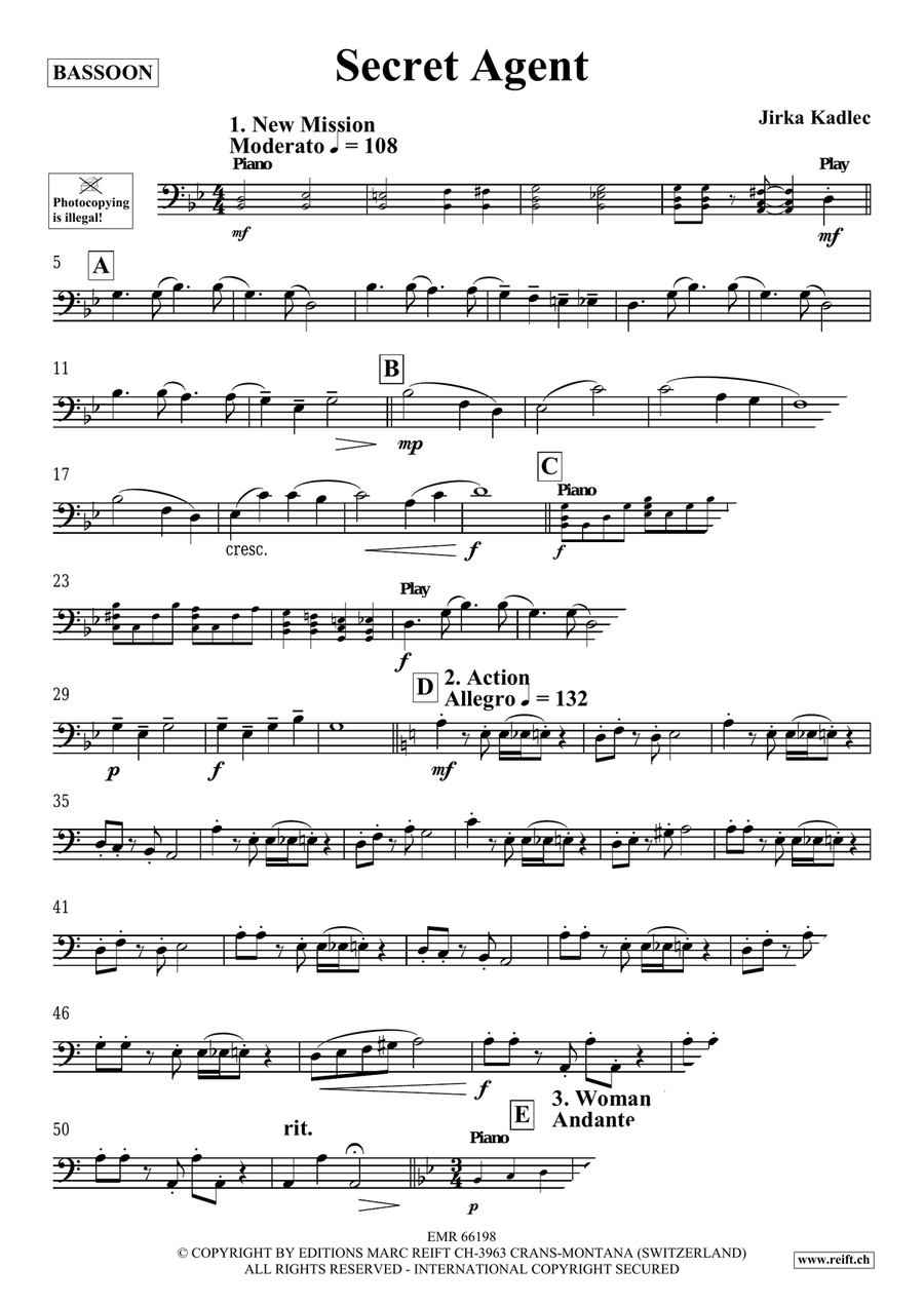 Secret Agent Secret Agent Bassoon Solo scores gallery preview page 4